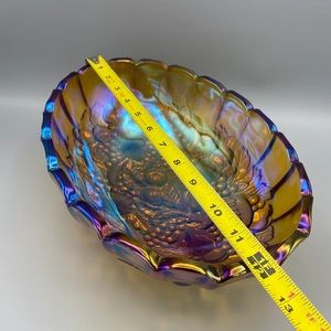 Vintage Indiana Carnival Depression Glass Large Footed Fruit Bowl